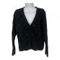 Elle Black Cardigan Womens Large Beaded Embellishment Lightweight Knit