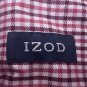 Izod Mens Wrinkle-Free Checkered Button-Down Shirt - 100% Cotton Medium