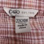 Cato Womens Plus Size 22/24W Plaid Button Front Blouse Pink Beige Tie Waist