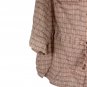 Cato Womens Plus Size 22/24W Plaid Button Front Blouse Pink Beige Tie Waist