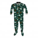 Carters Toddler Fleece Footed Pajamas 5T Green Animal Print Flame Resistant Carters Toddler Fleece Footed Pajamas 5T Green Animal Print Flame Resistant