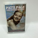 Patti Page Greatest Songs Cassette Tape Legendary Artist Series 1995 Curb Record Patti Page Greatest Songs Cassette Tape Legendary Artist Series 1995 Curb Record