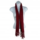 Red Acrylic Fringed Scarf For Women Red Acrylic Fringed Scarf For Women