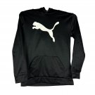 Puma Mens Black Hooded Sweatshirt XL Logo Pullover Fleece Casual Lightweight