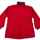 Lands End Womens Red Coat 1X 16W-18W Warm Insulated WindCheck Quilted Winter