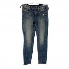 Silver Jeans Co. Aiko Ankle Skinny Distressed Denim Jeans W25 L27