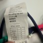 Seekers Womens Bikini Top Sz S Green Pink Navy Striped Adjustable Ties Swimwear