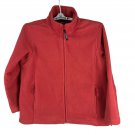 Cabelas Womens XL Polartec Red Fleece Jacket Full Zip Lightweight Warm Layer