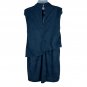 TCEC Womens Sleeveless Draped Cowl Neck Dress Large Polyester Blue