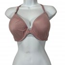 Victorias Secret Push-Up Bra Womens 32DD Mauve Lace Back Front Closure Padded
