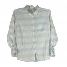 Faded Glory XXL 20 Blue Fair Button Up Shirt Long Sleeve