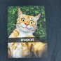 Snapcat Cat Graphic Tee Black Fruit Of The Loom Heavy Cotton Size XL