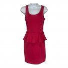 Charlotte Russe Womens Medium Red Peplum Bodycon Dress Sleeveless Crisscross