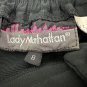 Lady Manhattan Womens Black High-Waisted Pleated Pants Size 8 Vintage Polyester