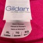 Gildan Ultra Cotton Ladies Pirate Parrot Route 66 Tee XL Hot Pink Graphic Shirt