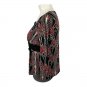 Studio 1940 Womens Empire Waist Top 18/20 Black Red Abstract Print Stretchy Fit