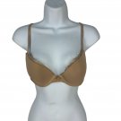 Aerie 34B Beige Plunge Bra With Lace Trim Adjustable Straps Underwire Support