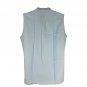 Hawalili Womens Sleeveless Light Blue Mandarin Collar Top XL Polyester Blend New