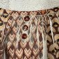Cato Womens Large Abstract Print Top Flutter Sleeves Brown/Beige Lightweight