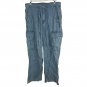 American Eagle Womens Cargo Denim Pants Size 12 Blue Cotton Lyocell Casual Style