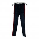 Zara Woman Premium Denim Skinny Jeans Navy With Red Side Stripe Size 2 Zara Woman Premium Denim Skinny Jeans Navy With Red Side Stripe Size 2