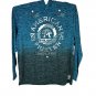 American Fighter Maryland Long Sleeve Hooded Shirt 4X Blue Cotton Blend Mens