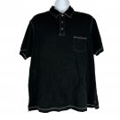 Cremeux Mens Black Polo Shirt XL Cotton Casual Contrast Stitch Pocket Short Slee Cremeux Mens Black Polo Shirt XL Cotton Casual Contrast Stitch Pocket Short Slee