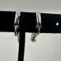 Elegant Silver Tone & Crystal Clip-On Earrings Set