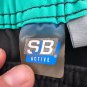 SB Active Mens Size XL Black Track Pants With Green Stripes Polyester