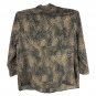 White Stag Womens Button Down Shirt XXL 2X Leopard Print Tan Black Collared