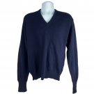 Lord Jeff Mens Navy Blue V-Neck Pullover Sweater XL DuPont Orlon Knit USA Lord Jeff Mens Navy Blue V-Neck Pullover Sweater XL DuPont Orlon Knit USA