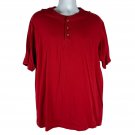 Falls Creek Mens Red Henley T-Shirt Size L 100% Cotton Made In Pakistan Falls Creek Mens Red Henley T-Shirt Size L 100% Cotton Made In Pakistan