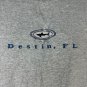 Gray Delta Pro Weight Destin FL Graphic T-Shirt Adult Size M 90% Cotton Blend