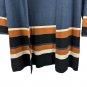 Apt 9 Womens Open Front Cardigan Large Blue Colorblock Striped LS Sweater