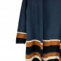 Apt 9 Womens Open Front Cardigan Large Blue Colorblock Striped LS Sweater