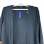 Apt 9 Womens Open Front Cardigan Large Blue Colorblock Striped LS Sweater