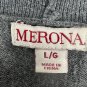 Merona Open Front Gray Knit Cardigan Womens Size Large Soft Casual Stylish