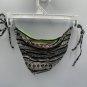 Xhilaration Womens Bikini Bottom S Tribal Print Neon Accent Adjustable Tie Sides