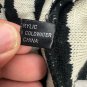 Striped Black & White Infinity Scarf - 100% Acrylic Hand Wash - Made In China