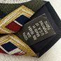 Vintage Surrey Mens 100% Silk Geometric Pattern Tie Black Multicolor Accents