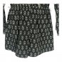 Valiante Women&acirc;��s Floral Boho Romper Black Ivory V-Neck Long Sleeve Size 2 Cotton