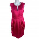 Vince Camuto Womens Pink Sleeveless Draped Sheath Dress Size 4 Elegant Party