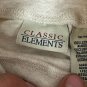 Classic Elements Womens Medium Beige Mock Neck Pumpkin Embroidered Shirt