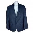 Izod Mens Navy Plaid Two-Button Blazer Jacket 42R