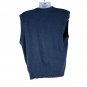 Janzen Mens XL Navy Blue Knit Sleeveless Sweater Vest Vintage V Neck Made In USA