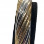 Gold & Silver-Toned Hinged Bangle Bracelet With Twisted Design