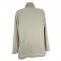 Denim & Co Womens XS Beige Button-Front Jacket Soft Cotton Blend High Neck