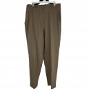 Alia Womens Brown Flat Front Pleated Pants Size Unknown Casual Lightweight