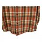 George Mens Classic Fit Plaid Button-Down Shirt 2XL Orange Combo Long Sleeve