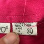 Nuovo Mens Pink Short Sleeve Button-Up Shirt Size XL Cotton & Rayon